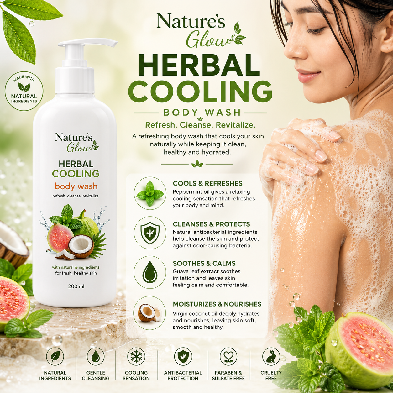 Body Wash- Herbal Cooling