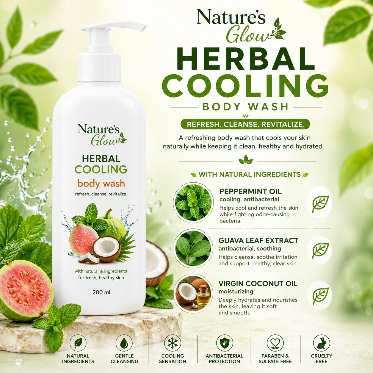 Body Wash- Herbal Cooling